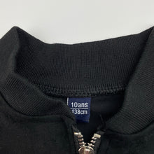 Load image into Gallery viewer, Girls black, stretchy faux suede jacket, EUC, size 10,  