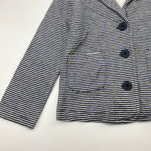 Load image into Gallery viewer, Girls Target, navy stripe knit cotton blazer / jacket, NEW, size 4,  