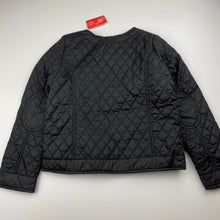 Load image into Gallery viewer, Girls Target, black quilted zip up jacket, NEW, size 5,  