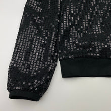 Load image into Gallery viewer, Girls Love 2 Dance, black sequin zip up jacket, EUC, size 12,  