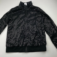 Load image into Gallery viewer, Girls Love 2 Dance, black sequin zip up jacket, EUC, size 12,  