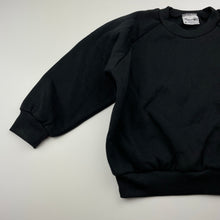 Load image into Gallery viewer, Unisex Down Under, black fleece lined sweater / jumper, EUC, size 6,  
