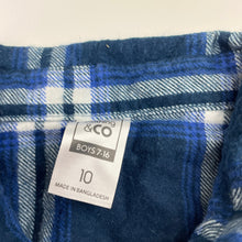Load image into Gallery viewer, Boys Clothing &amp; Co, checked flannel cotton long sleeve shirt, EUC, size 10,  