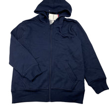 Load image into Gallery viewer, Unisex Target, navy fleece lined zip hoodie sweater, NEW, size 7-8,  