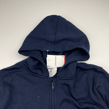 Load image into Gallery viewer, Unisex Target, navy fleece lined zip hoodie sweater, NEW, size 7-8,  