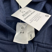 Load image into Gallery viewer, Unisex Target, navy fleece lined zip hoodie sweater, NEW, size 7-8,  