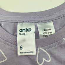 Load image into Gallery viewer, Girls Anko, purple pyjama tee / top, EUC, size 6,  
