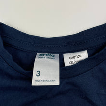 Load image into Gallery viewer, Girls Anko, navy cotton long sleeve pyjama top, EUC, size 3,  