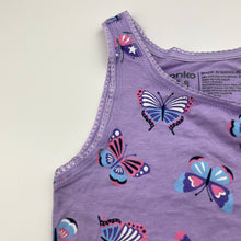 Load image into Gallery viewer, Girls Anko, stretchy singlet top, butterflies, EUC, size 6-8,  