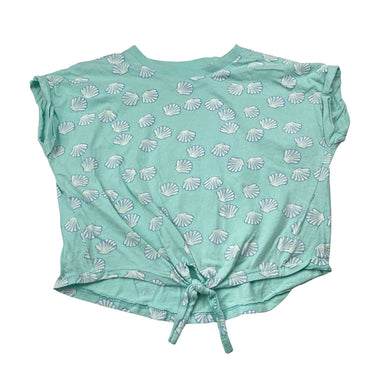 Girls Mango, tie front cotton tee / top, shells, EUC, size 8,  