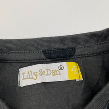Load image into Gallery viewer, Unisex Lily &amp; Dan, grey cotton long sleeve tee / top, EUC, size 4,  