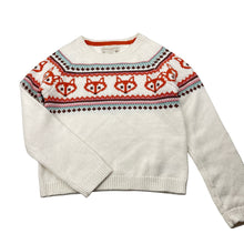 Load image into Gallery viewer, Girls CYNTHIA ROWLEY, knitted sweater / jumper, foxes, EUC, size 6,  