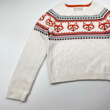 Load image into Gallery viewer, Girls CYNTHIA ROWLEY, knitted sweater / jumper, foxes, EUC, size 6,  
