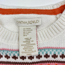 Load image into Gallery viewer, Girls CYNTHIA ROWLEY, knitted sweater / jumper, foxes, EUC, size 6,  