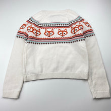 Load image into Gallery viewer, Girls CYNTHIA ROWLEY, knitted sweater / jumper, foxes, EUC, size 6,  