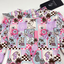 Load image into Gallery viewer, Girls ANIMAL CRACKERS, Ocean Breeze long sleeve swin one-piece, NEW, size 3,  