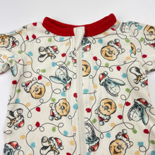 Load image into Gallery viewer, Unisex Disney, Winnie the Pooh Tigger Eeyore cotton Christmas romper, EUC, size 0000,  