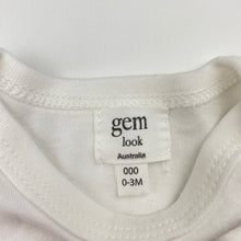 Load image into Gallery viewer, Unisex Gem Look, organic cotton long sleeve top, EUC, size 000,  