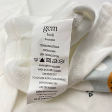 Load image into Gallery viewer, Unisex Gem Look, organic cotton long sleeve top, EUC, size 000,  