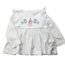 Load image into Gallery viewer, Girls M&amp;S, Peter Rabbit embroidered cotton long sleeve top, EUC, size 1,  
