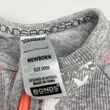 Load image into Gallery viewer, Girls Bonds, ribbed zip wondersuit / zippy / romper, GUC, size 0000,  