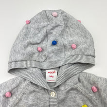Load image into Gallery viewer, Girls Seed, knitted cotton hooded cardigan, GUC, size 0,  