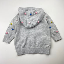 Load image into Gallery viewer, Girls Seed, knitted cotton hooded cardigan, GUC, size 0,  