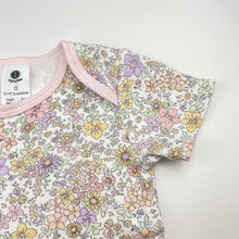 Load image into Gallery viewer, Girls Dymples, floral cotton bodysuit / romper, EUC, size 0,  