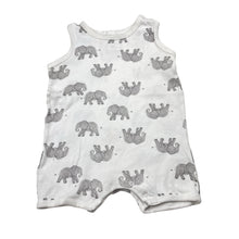Load image into Gallery viewer, Unisex Dymples, soft cotton romper, elephants, GUC, size 0,  