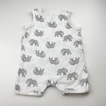 Load image into Gallery viewer, Unisex Dymples, soft cotton romper, elephants, GUC, size 0,  
