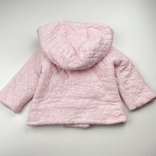 Load image into Gallery viewer, Girls purebaby, quilted organic cotton blend sweater / jacket, EUC, size 000,  