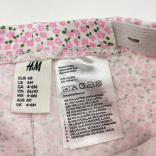 Load image into Gallery viewer, Girls H&amp;M, stretchy floral leggings / bottoms, adjustable, FUC, size 00,  