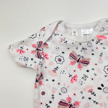 Load image into Gallery viewer, Girls Dymples, cotton bodysuit / romper, butterflies, GUC, size 0,  