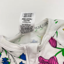 Load image into Gallery viewer, Girls Bonds, floral zip wondersuit / zippy / romper, EUC, size 2,  
