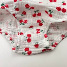 Load image into Gallery viewer, Girls cotton, summer romper, cherries, GUC, size 0,  