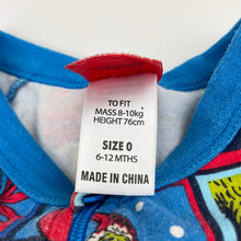 Load image into Gallery viewer, Unisex Dr Seuss, The Grinch Christmas zip romper, wash fade &amp; pilling, FUC, size 0,  