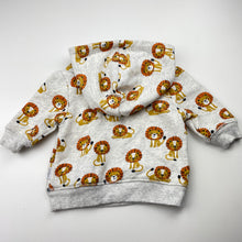 Load image into Gallery viewer, Unisex Sprout, fleece lined hoodie sweater, lions, EUC, size 000,  