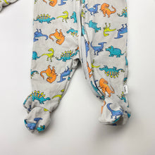 Load image into Gallery viewer, Unisex Target, stretchy zip coverall / romper, dinosaurs, GUC, size 0000,  