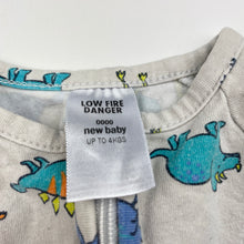 Load image into Gallery viewer, Unisex Target, stretchy zip coverall / romper, dinosaurs, GUC, size 0000,  