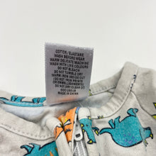 Load image into Gallery viewer, Unisex Target, stretchy zip coverall / romper, dinosaurs, GUC, size 0000,  
