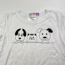 Load image into Gallery viewer, Unisex Higgledee, cotton tee / top, dogs &amp; cat, EUC, size 0,  