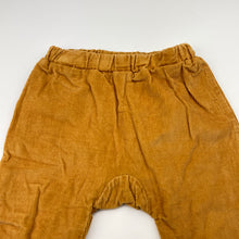 Load image into Gallery viewer, Unisex Baby Berry, cotton lined corduroy pants, elasticated, GUC, size 0,  