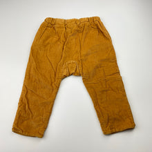 Load image into Gallery viewer, Unisex Baby Berry, cotton lined corduroy pants, elasticated, GUC, size 0,  