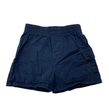 Load image into Gallery viewer, Boys navy, lightweight cotton shorts, elasticated, GUC, size 1-2,  