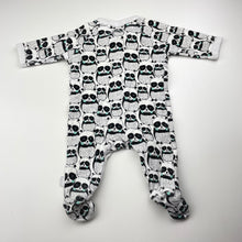 Load image into Gallery viewer, Unisex Target, cotton coverall / romper, pandas, FUC, size 0000,  