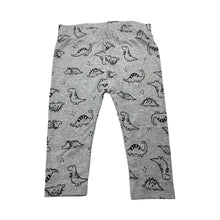 Load image into Gallery viewer, Unisex Pekkle, cotton leggings / bottoms, dinosaurs, EUC, size 0,  