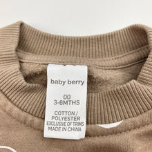Load image into Gallery viewer, Unisex Baby Berry, fleece lined sweater / jumper, GUC, size 00,  