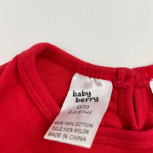 Load image into Gallery viewer, Girls Baby Berry, cotton Christmas tutu romper, EUC, size 000,  