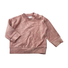Load image into Gallery viewer, Girls Baby Berry, pink ribbed velour long sleeve top, GUC, size 0,  