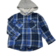 Load image into Gallery viewer, Boys Pumpkin Patch, hooded flannel cotton shirt, poppers, GUC, size 3,  
